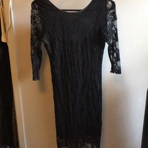 Black lace dress